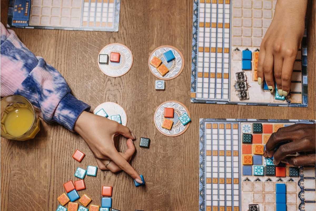 The Scratching Post Board Game Cafe Azul game table1200 x 800