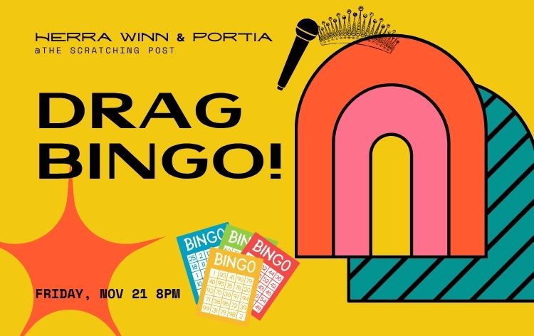 Drag Bingo Scratching Post Cat Cafe Champaign IL Board Game Cafe